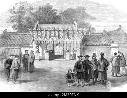 Chinesische kaiserliche Ehe in Pekin 1872 Stockfoto