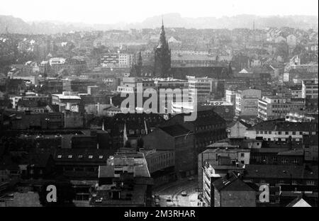 Die Stadt Wuppertal, die hier 1966 gezeigt wurde, war schon immer ein lohnendes Ausflugsziel, Deutschland Stockfoto