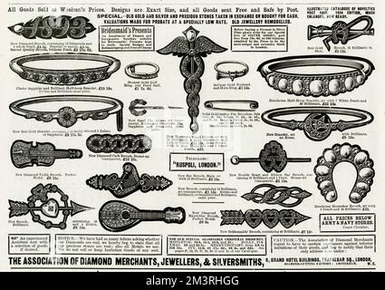 Association of Diamond Merchants Jewellers 1893 Stockfoto