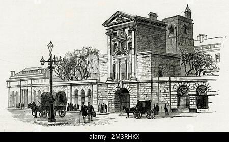 St. Bartholomew's Hospital, Henry VIII Gate 1886 Stockfoto