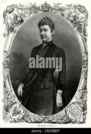 Augusta Victoria von Schleswig-Holstein (1858 1921), letzte deutsche Kaiserin und Königin von Preußen als erste Ehefrau des deutschen Kaisers Wilhelm II. Datum: 1888 Stockfoto