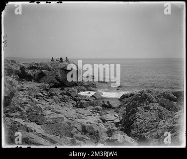 Salem, Baker's Island, Ausblicke, Kanzelfelsen, Inseln, Felsen, Meereslandschaften. Frank Cousins Glass Plate Negatives Collection Stockfoto