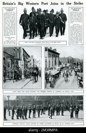 Liverpool Allgemeiner Verkehrsstreik 1911 Stockfoto