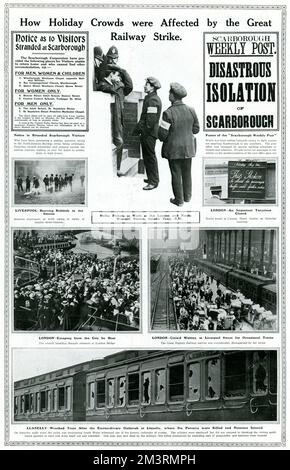 Eisenbahnstreik 1911: Beeinträchtigung der Urlaubshäufigkeit Stockfoto