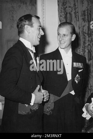 Der Duke of Edinburgh mit Earl Mountbatten Stockfoto