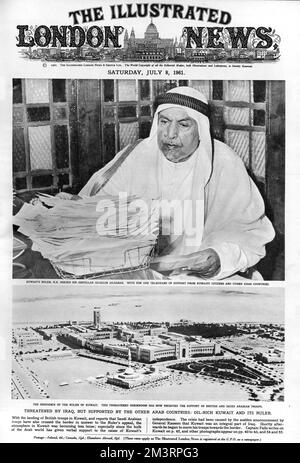 ILN Cover - Kuwait und sein Herrscher, 1961 Stockfoto