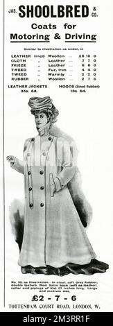 Werbespot für Shoolbred Damen Motorjacke 1905 Stockfoto