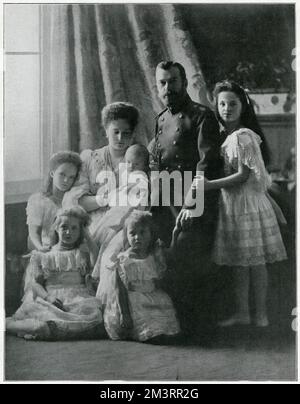 Nikolaus II. Und seine Familie 1905 Stockfoto