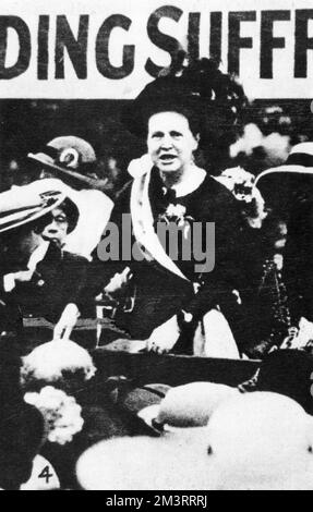 Millicent Fawcett sprach am Ende der Pilgerfahrt im märz 1913 Stockfoto