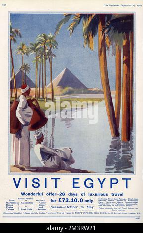 Besuchen Sie Ägypten Werbung Stockfoto