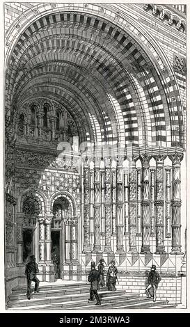 Haupteingang zum Zoologischen Museum, London 1880 Stockfoto