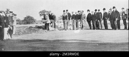 Golfer James Braid auf der PGA auf Romford Links Stockfoto