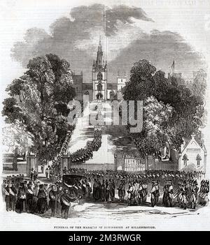 Beerdigung von Arthur Blundell Sandys Trumbull Hill, 3. Marquess of Downshire in Hillsborough. Datum: 1845 Stockfoto