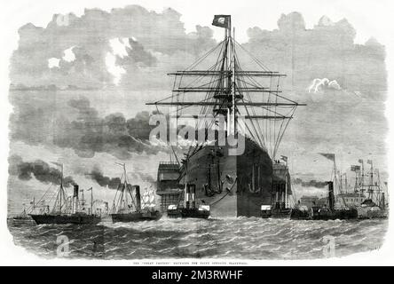 SS Great Eastern - gegenüber Blackwall 1859 Stockfoto