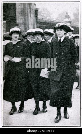 Friedensfeier - Royal Naval Service WWI der Frauen Stockfoto