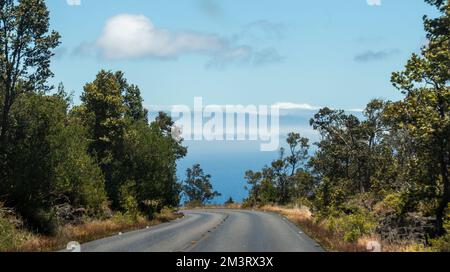 Felsige hawaiianische Küste Stockfoto