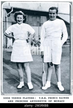 Prinz Rainier und Prinzessin Antoinette von Monaco Stockfoto