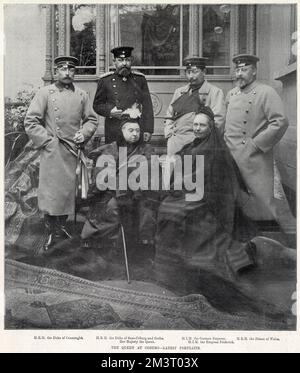 Königliche Gruppe im Palais Edinburgh, Coburg Stockfoto