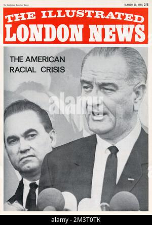 US-Präsident Lyndon Baines Johnson (1908-1973) liefert seine ??Wir werden?? Rede' Datum: 1965 Stockfoto
