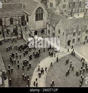 Luftaufnahme der Sherborne School - auf Wiedersehen, Mr. Chips Stockfoto