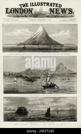 Krakatoa-Vulkanausbruch, 1883 Stockfoto