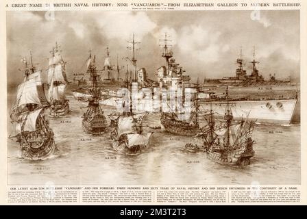 Die Nine Vanguards 1586-1946 Stockfoto