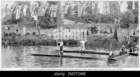 Sunbury-on-Thames Regatta 1901 Stockfoto