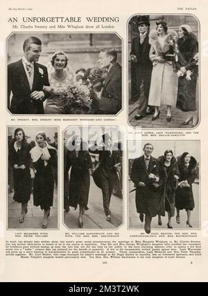 Hochzeit von Mr. Charles Sweeny und Miss Margaret Whigham Stockfoto