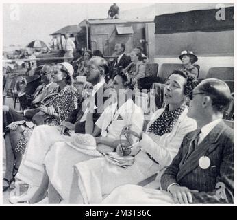 Gladys Calthrop & Noel Coward im Lympe Flying Club Stockfoto