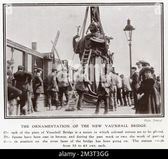 Ornamentik der neuen Vauxhall-Brücke Stockfoto