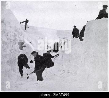 Winter in der Wildnis von Westmorland - 1947 Schnee Stockfoto