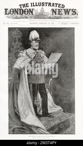 König Edwards erste Eröffnung des Parlaments 1901 Stockfoto