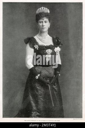 Herzogin von York (1867 - 1953), später Königin Mary Gemahlin, trägt schwarze Trauerkleidung für die verstorbene Königin Victoria, die einen Monat zuvor starb. Stockfoto