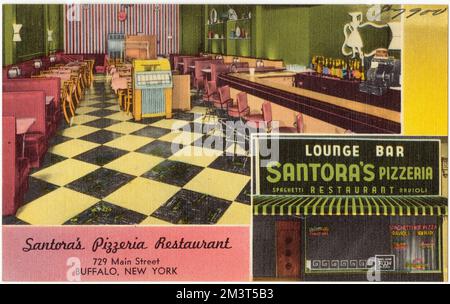 Santora's Pizzeria Restaurant. 729 Main Street, Buffalo, New York, Restaurants, Tichnor Brothers Collection, Postkarten der Vereinigten Staaten Stockfoto