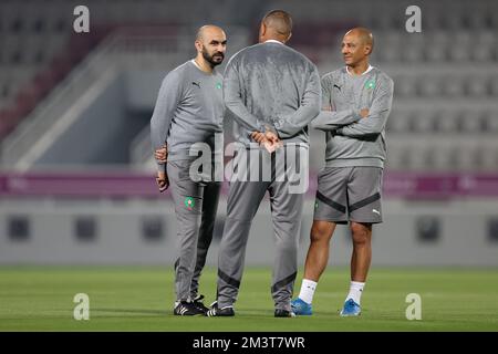 Training der marokkanischen Fußballmannschaft im Al Duhail Camp am Tag vor dem Spiel gegen Kroatien in Doha, Katar am 16. Dezember 2022. Foto: Igor Kralj/PIXSELL Stockfoto