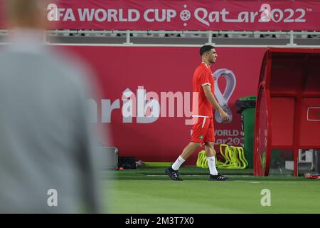 Training der marokkanischen Fußballmannschaft im Al Duhail Camp am Tag vor dem Spiel gegen Kroatien in Doha, Katar am 16. Dezember 2022. Foto: Igor Kralj/PIXSELL Stockfoto