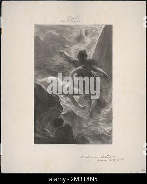 Scène première du Rheingold , fiktive Figuren, Schwimmen, Wagner, Richard, 1813-1883. Ring des Nibelungen. Rheingold. Henri Fantin-Latour (1836-1904). Lithografien und andere Abdrücke Stockfoto