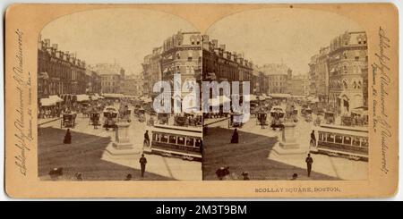 Scollay Square, Boston, Straßen, Städte und Städte Stockfoto