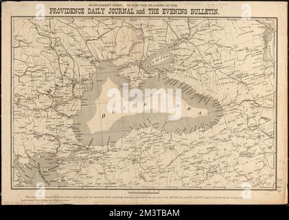 Sitz des Russo-Türkischen Krieges, Schwarzmeerregion, Karten Norman B. Leventhal Karte Center Sammlung Stockfoto