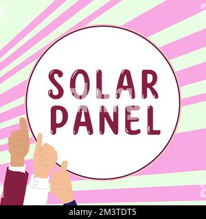 Konzeptionelle Beschriftung Sonnenkollektor. Geschäftsansatz zur Absorption von Sonnen als Quelle der Energieerzeugung Stockfoto