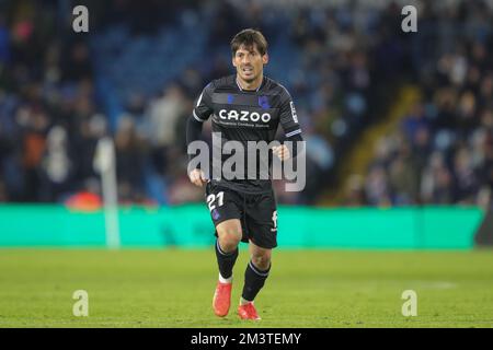 Leeds, Großbritannien. 16.. Dezember 2022. David Silva #21 von Real Sociedad während des Mid Season Friendly Match Leeds United vs Real Sociedad in Elland Road, Leeds, Großbritannien, 16.. Dezember 2022 (Foto von James Heaton/News Images) in Leeds, Großbritannien, am 12./16. Dezember 2022. (Foto: James Heaton/News Images/Sipa USA) Guthaben: SIPA USA/Alamy Live News Stockfoto