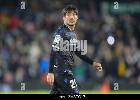 Leeds, Großbritannien. 16.. Dezember 2022. David Silva #21 von Real Sociedad während des Mid Season Friendly Match Leeds United vs Real Sociedad in Elland Road, Leeds, Großbritannien, 16.. Dezember 2022 (Foto von James Heaton/News Images) in Leeds, Großbritannien, am 12./16. Dezember 2022. (Foto: James Heaton/News Images/Sipa USA) Guthaben: SIPA USA/Alamy Live News Stockfoto