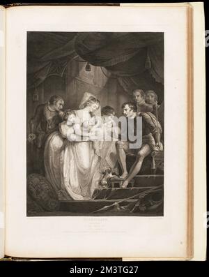 Shakspeare. Dritter Teil von König Heinrich 6., Akt V, Szene VII, Schlösser und Paläste, Innenräume, Lineale, Shakespeare, William, 1564-1616, Charaktere, Shakespeare, William, 1564-1616. König Heinrich VI Thomas Pennant Barton Kollektion Stockfoto