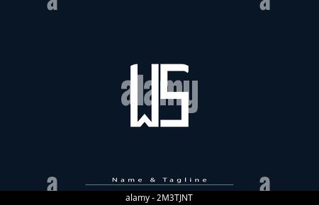 Alphabet Buchstaben Initialen Monogramm Logo WS , SW Stock Vektor