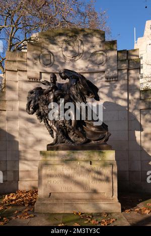 Das Anglo-belgische Denkmal, auch bekannt als belgisches Danksagungsdenkmal, belgisches Flüchtlingsdenkmal oder das belgische Denkmal für die britische Nation. Stockfoto