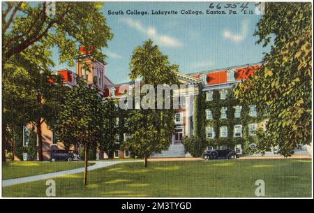 South College, Lafayette College, Easton, Pa , Universitäten und Hochschulen, Tichnor Brothers Collection, Postkarten der Vereinigten Staaten Stockfoto