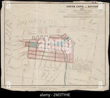 South Cove, in Boston , Boston und Worcester Railroad Corporation, Boston Mass., Maps Norman B. Leventhal Map Center Collection Stockfoto