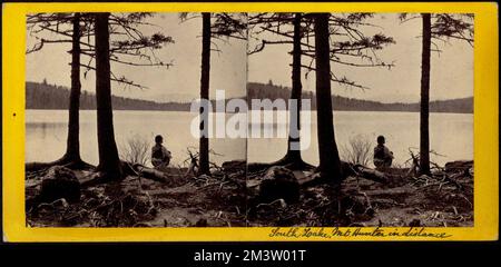 South Lake - Hunter Mt. In der Ferne, Seen und Teiche Stockfoto
