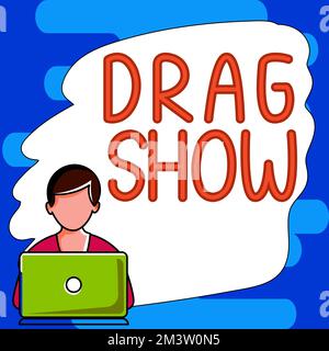 Handschriftlicher Text Ziehen Anzeigen. Ein Wettbewerb für Geschäftsideen, bei dem zwei Autos in der ersten Viertelmeile fertig werden wollen Stockfoto