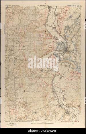 St. Mihiel - B , Saint-Mihiel Frankreich, Karten, Weltkrieg, 1914-1918, Frankreich, Saint-Mihiel, Maps, Intrenchments, Frankreich, Saint-Mihiel, Karten Norman B. Leventhal Map Center Collection Stockfoto